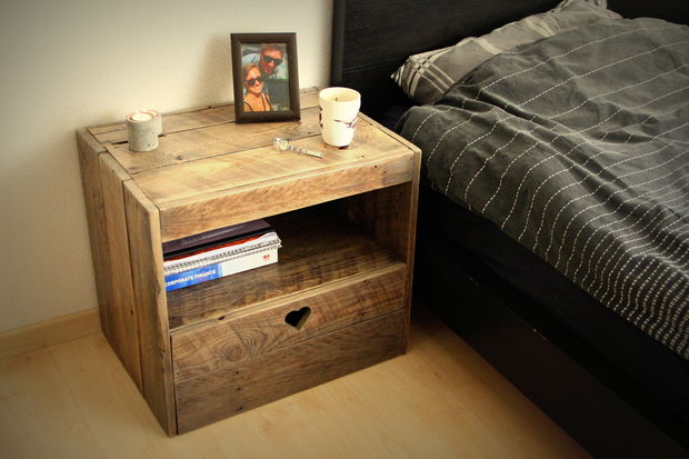 Pallet nightstand.