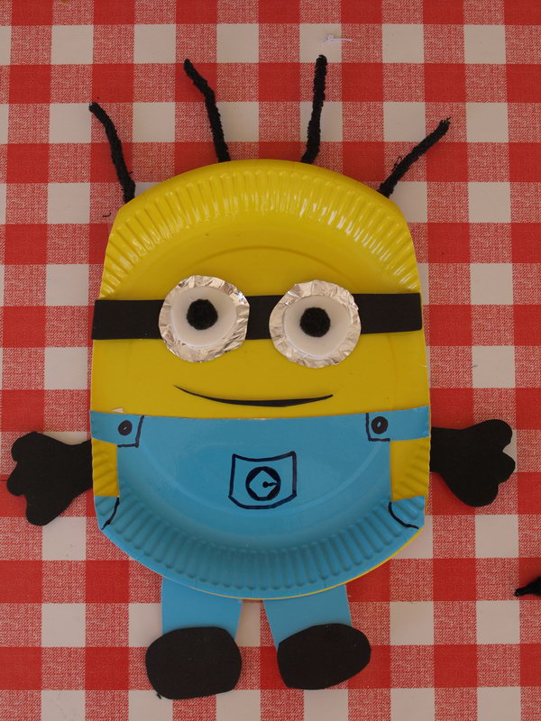 Paper Plate Minion Craft ideas for kids