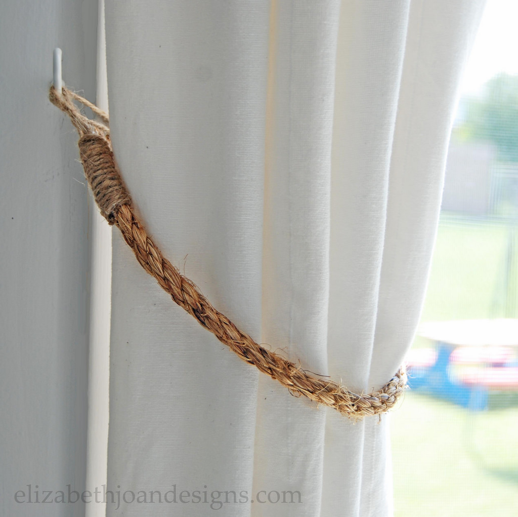 Rope Curtain Ties. DIY Home Decor Ideas