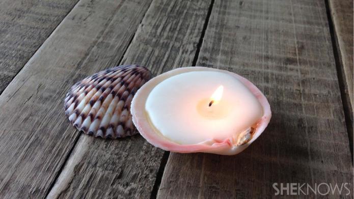 Sea shell candles.