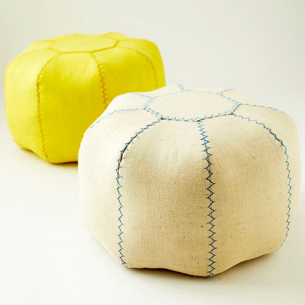 Sewing Floor Pouf.