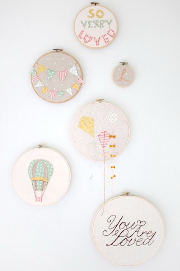 Silhouette Embroidery Hoop Art.