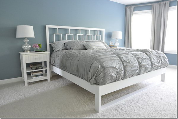 Simple White Bed 
