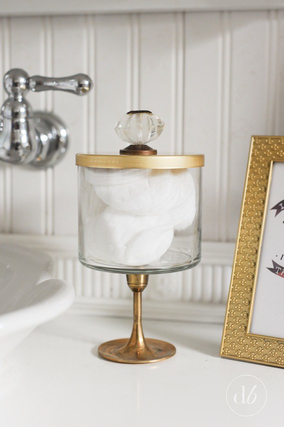 Store your cotton balls in style, DIY Bathroom décor