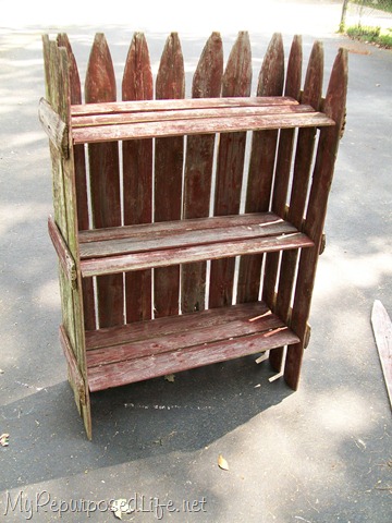 Wooden plant stand.