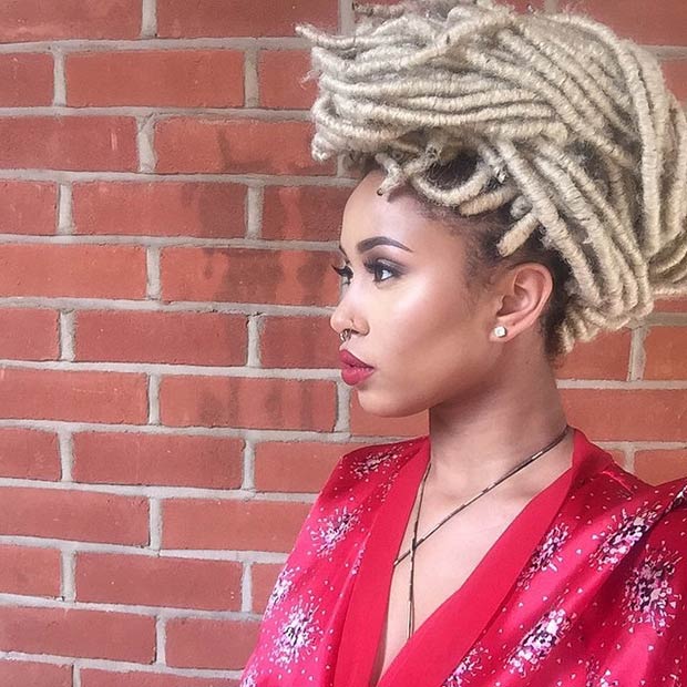 Blonde Faux Locs. Faux Loc Hairstyle Ideas