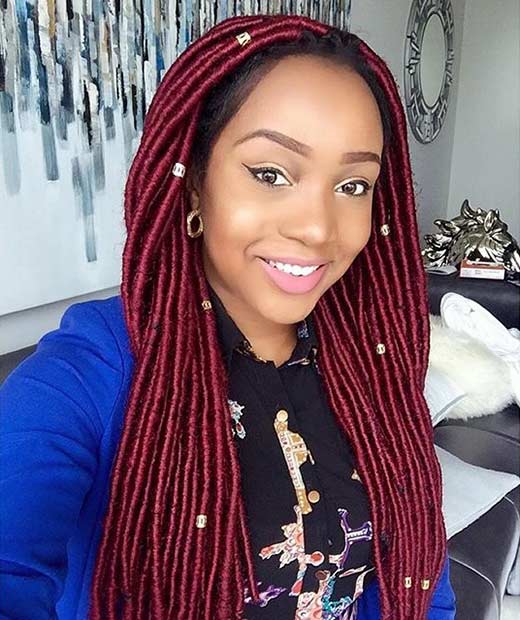 Burgundy Style + Loc Cuffs.