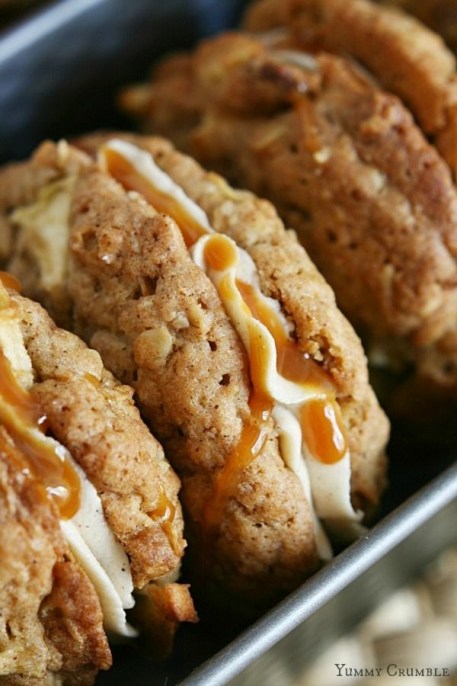 Caramel Apple Cookie Sandwiches.