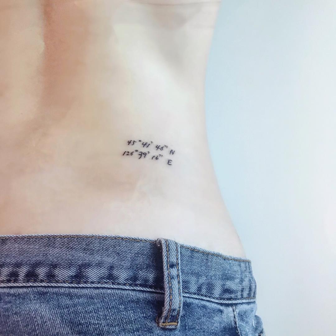 Coordinates make great tattoos.