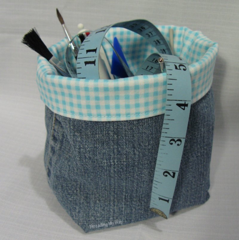 Denim Fabric Basket.