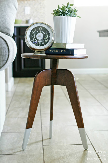 Modern 3 Leg End Table. One Board Woodworking Project