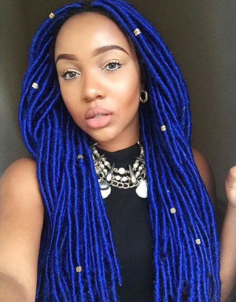 Navy Blue Locs.