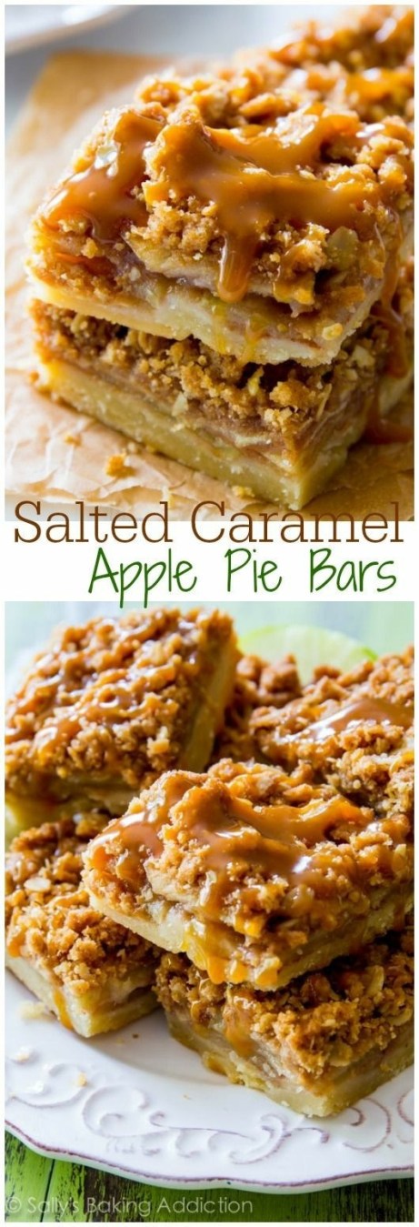 Salted Caramel Apple Pie Bars.