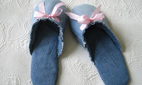 Slippers From Jeans.