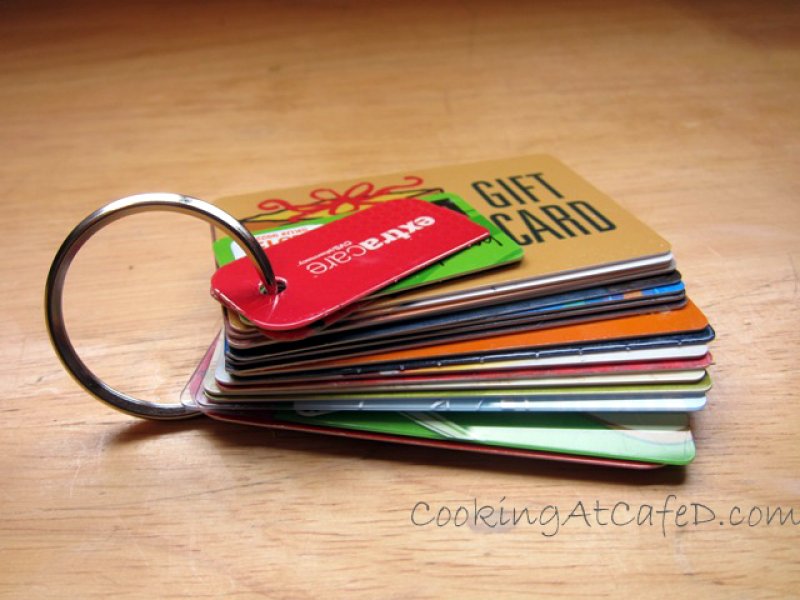 Use a keyring to keep all your store cards. organize your home