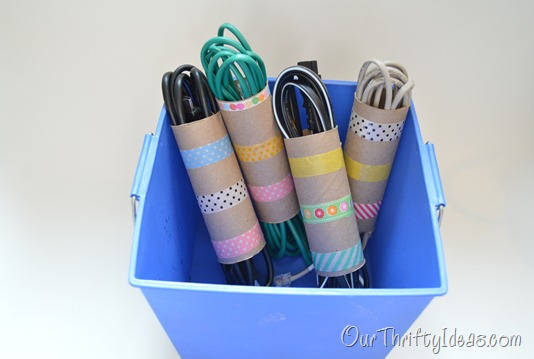Use your empty toilet paper rolls. organize your home