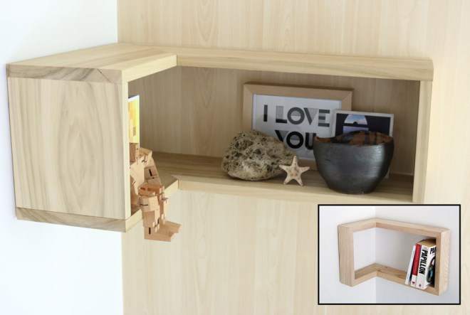 Useful storage and display space. One Board Woodworking Project