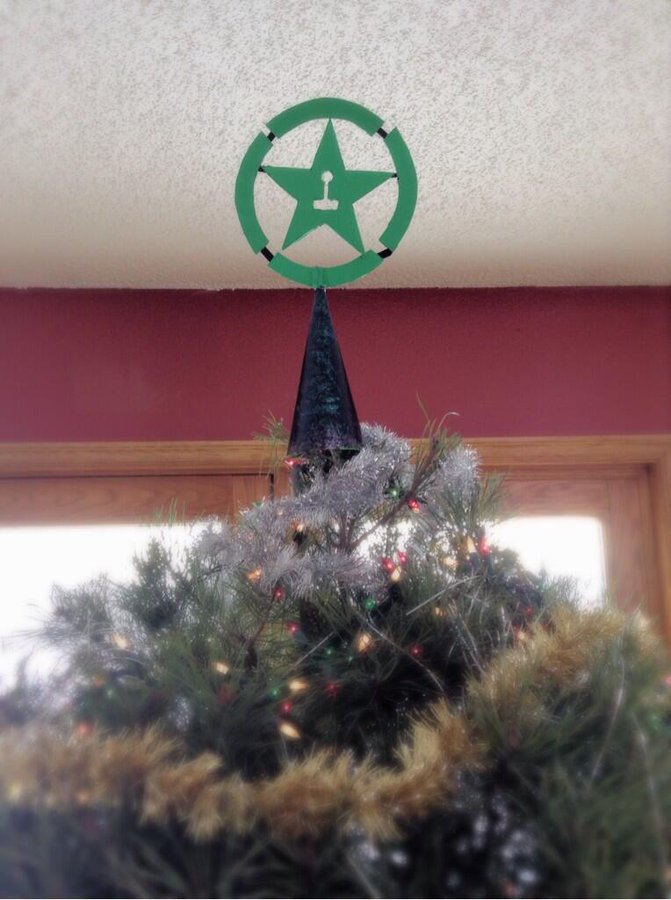 Achievement Hunter Christmas tree star topper.