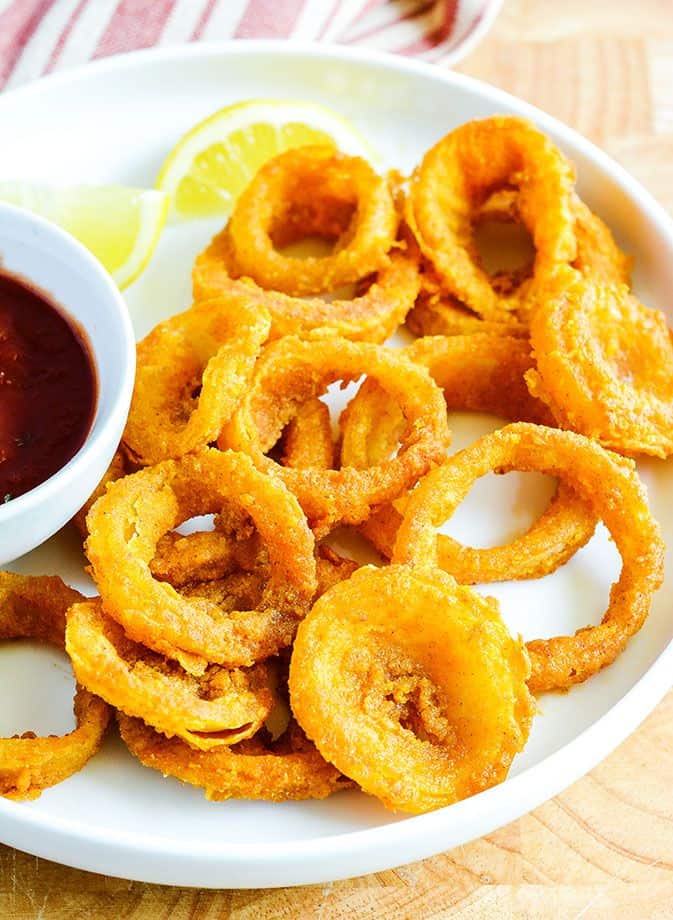 BAKED ONION RINGS BY HEALTHIER STEPS