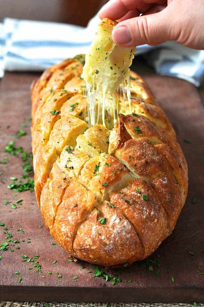 Cheese Garlic Crack Pull Apart Bread.