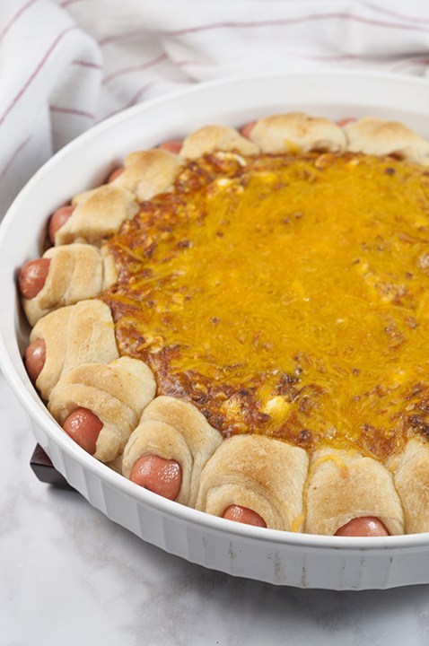 Chili Cheese Dog Wreath Dip