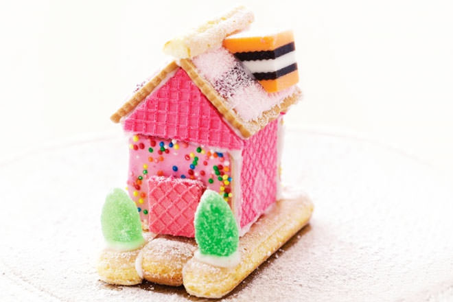 Christmas biscuit house.