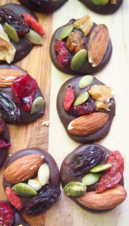 Dark Chocolate Trail Mix Energy Bites by Simply Taralynn