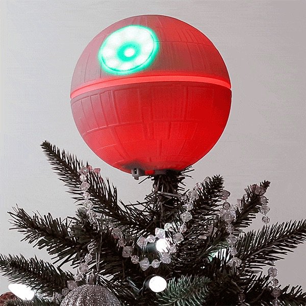 Death Star Christmas tree topper.