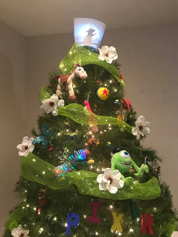 Disney Pixar themed Christmas tree this year.