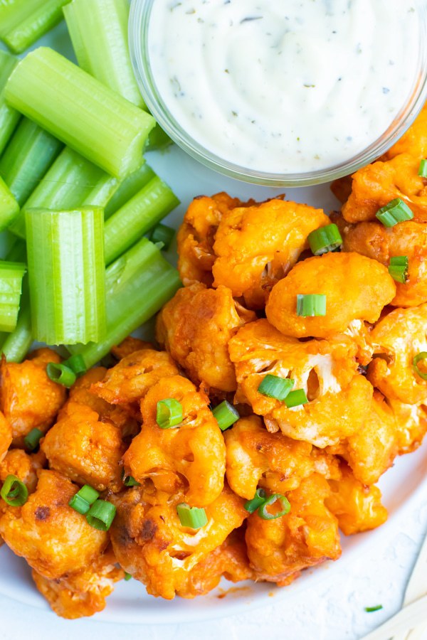 EASY BUFFALO CAULIFLOWER BITES BY EVOLVING TABLE