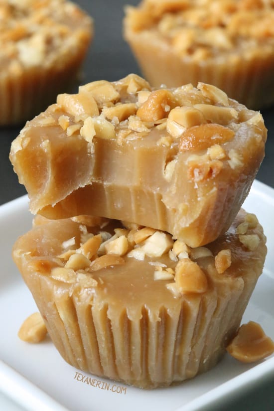 Healthy 4-Ingredient Maple Peanut Butter Fudge by Texanerin Baking