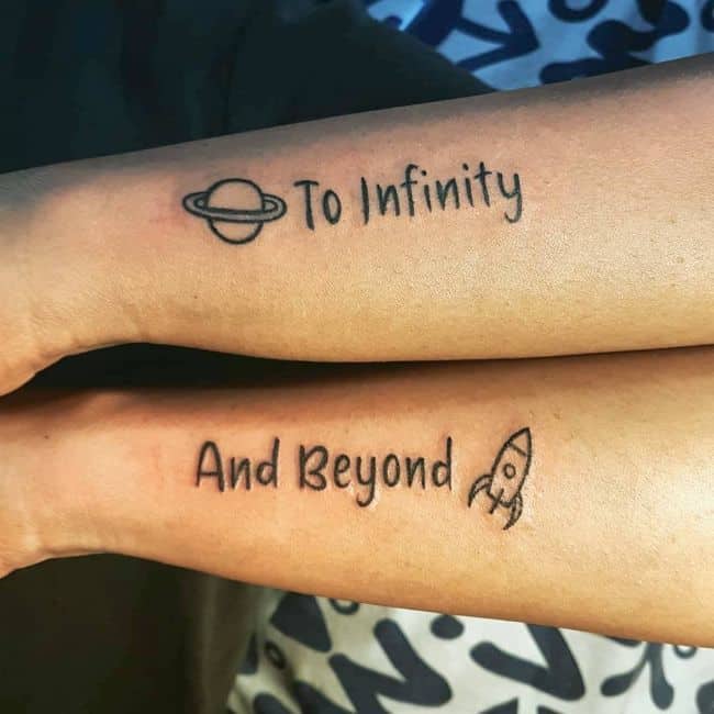 Infinity tattoos for couples.