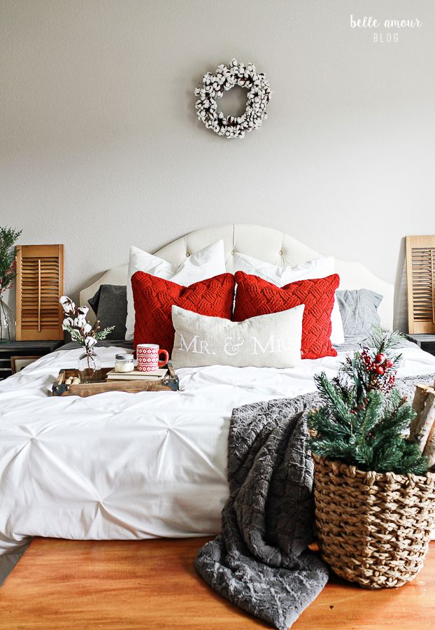 Mr. & Mrs. Christmas Bedroom Decor Idea.