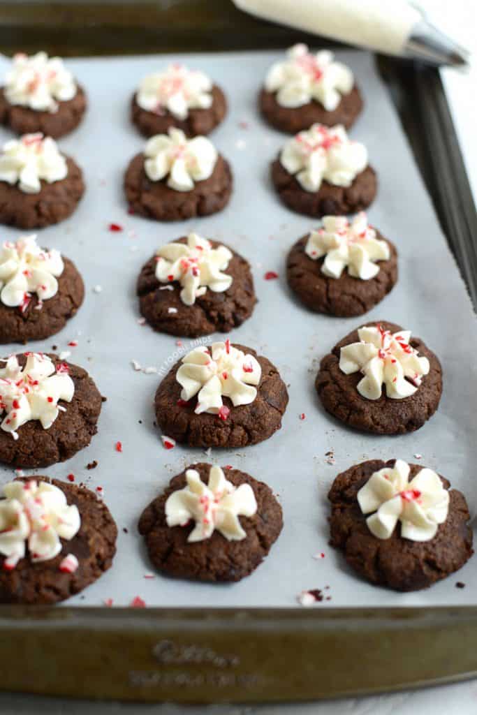 Paleo Hot Cocoa Cookies With Vanilla Bean Frosting by Fit Foodie Finds