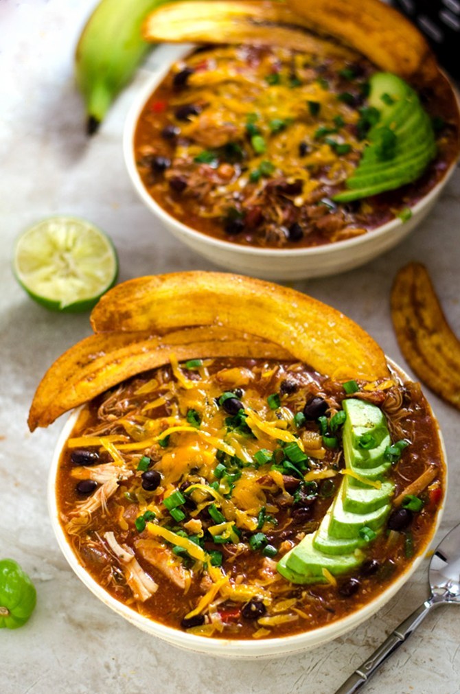 Slow Cooker Jamaican Jerk Chicken Chili