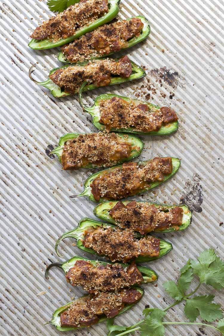 VEGAN STUFFED JALAPEÑOS BY VEGGIES DON’T BITE