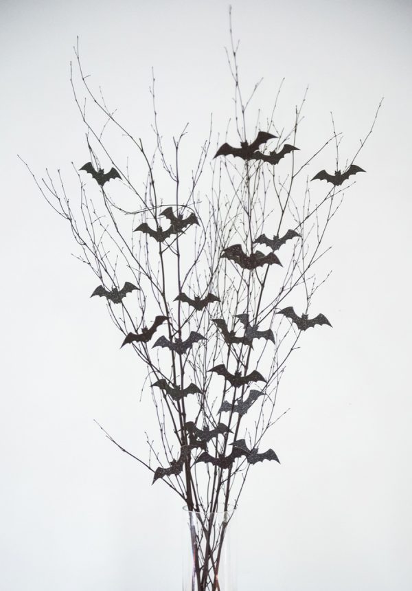 Bat Branch Halloween Centerpiece.