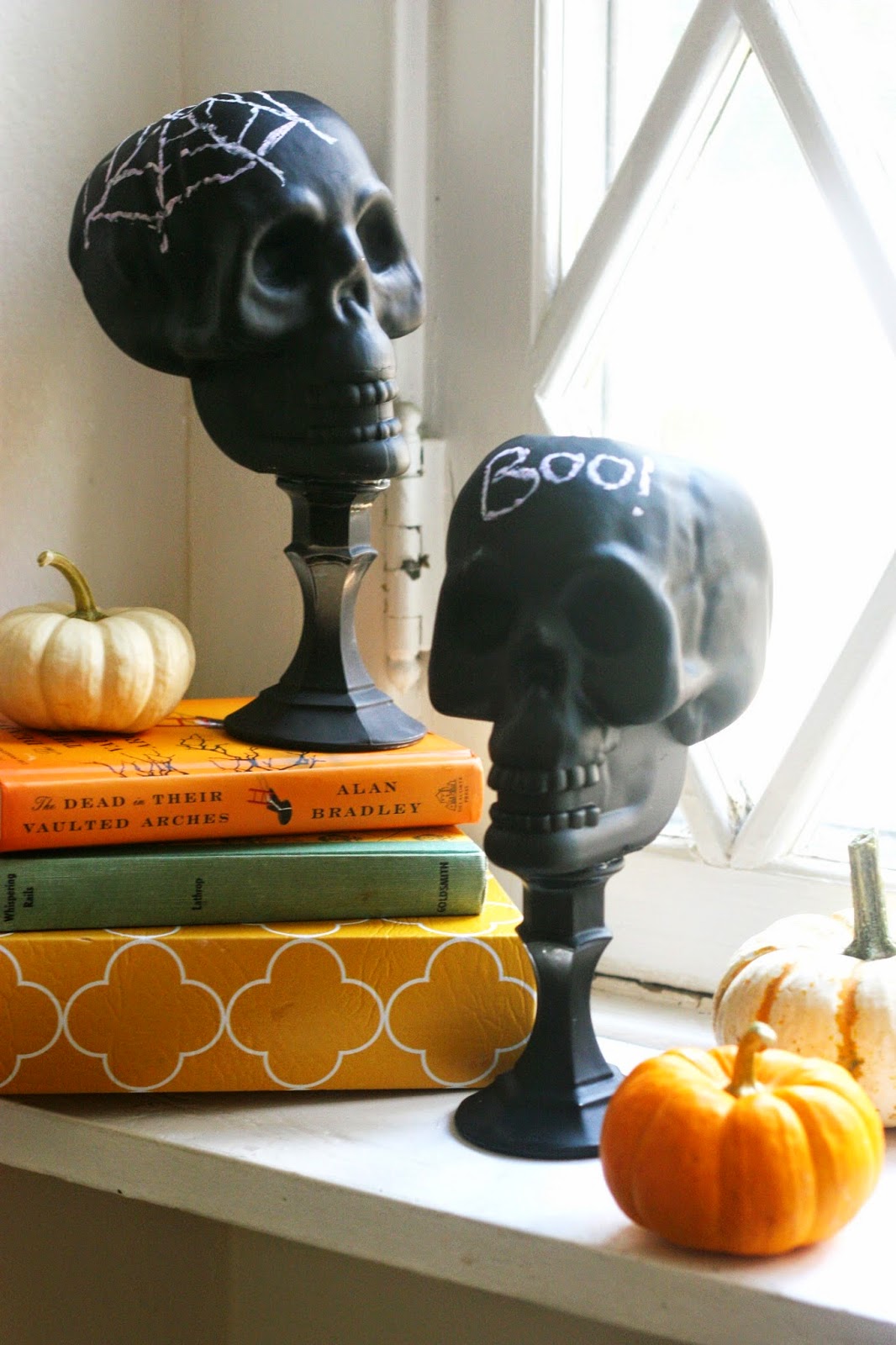 Decorative Chalkboard Skulls.