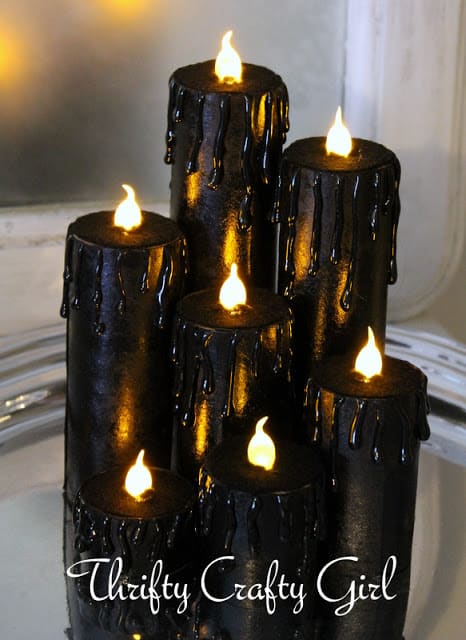 Faux Black Candles.