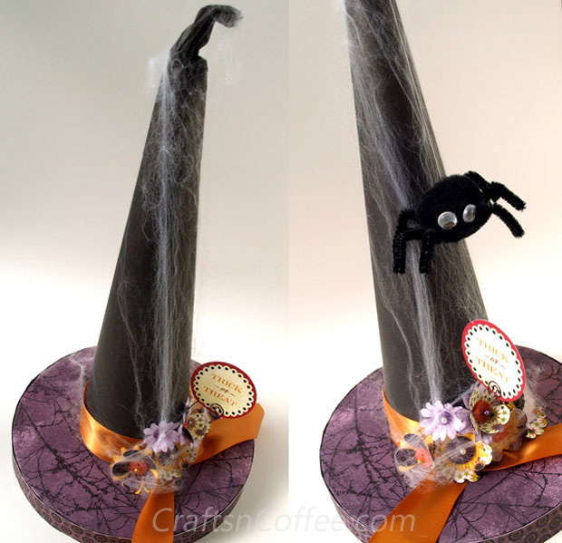 Halloween Witch Hat Centerpiece.