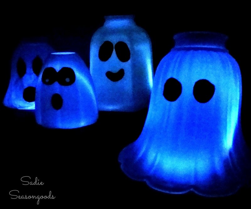 Light Cover Ghosts. Halloween Party Decoration