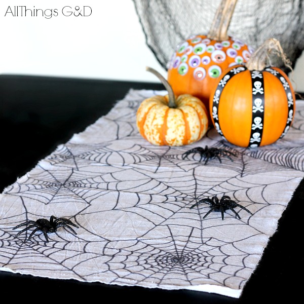 Spider Web Table Runner. Halloween Party Decoration