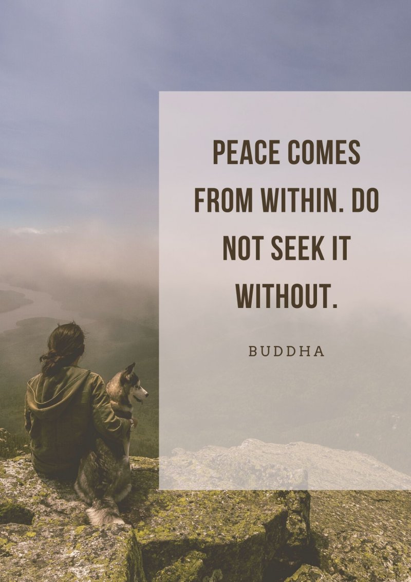 Peace comes from within. Do not seek it without.