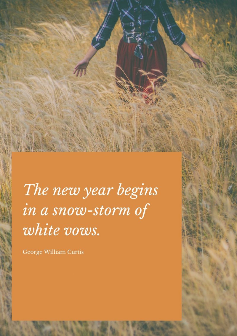 The new year begins in a snow-storm of white vows.